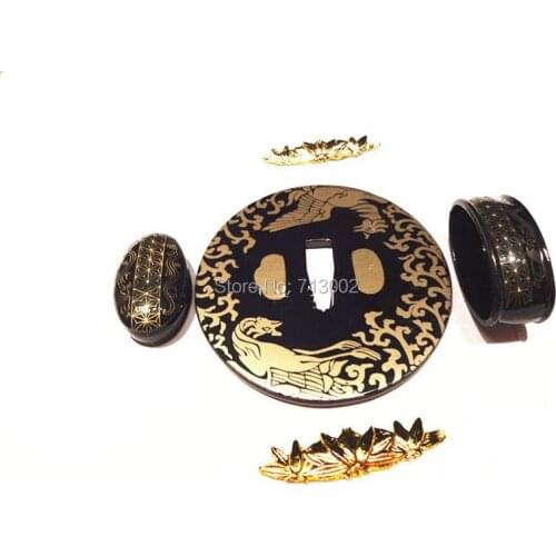 Quality fitting Alloy Guard Tsuba For Japanese Katana Sword Accessory A Set