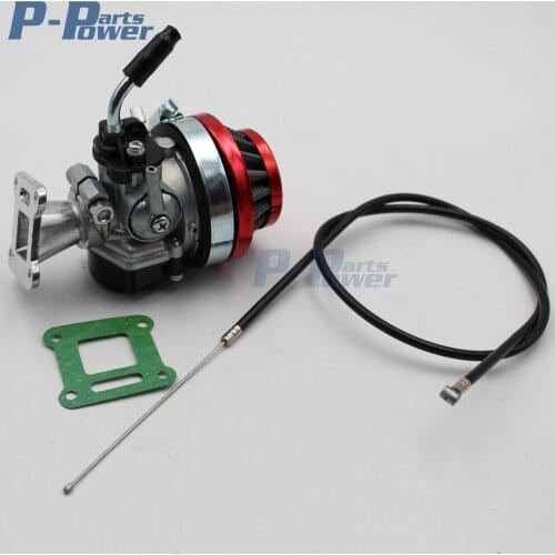 RACING CARBURETTOR CARBURETOR CARBY AIR FILTER THROTTLE CABLE KIT 2 STROKE MOTORIZED PUSH BIKE 49/66/70/80cc NEW