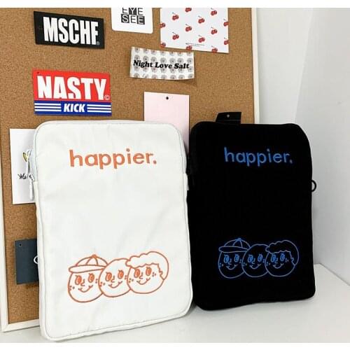 Korean Large Tablet Case Girls Cartoon Pouch For 11 13 15inch Multifunctional Storage Bag Sleeve Kawaii Handbag Pouch WY188