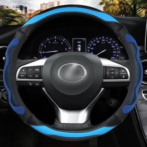 Microfiber Leather Car Steering Wheel Covers Interior Accessories 38cm for Lexus CT LX GX LM IS GS ES LS UX NX RX Car Styling
