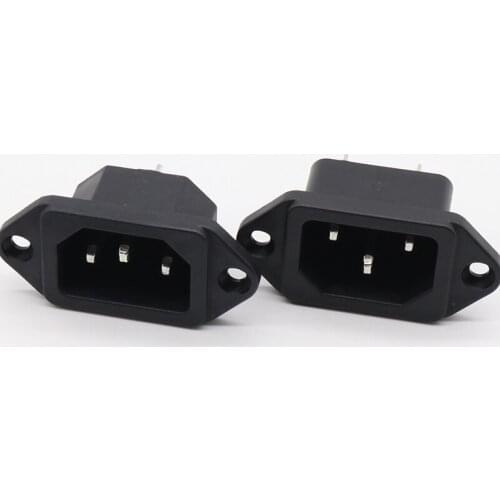 2017 Hot 5 Pcs 3P IEC 320 C14 Male Plug Panel Power Inlet Sockets Connectors AC 250V 10A