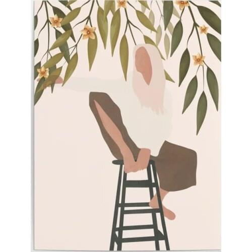 Modular Canvas HD Print Chill Leaf Cartoon Tree Pictures Wall Art Brown Painting Home Decor Posters For Living Room No Framework