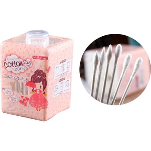 New 200Pcs Pointed handy Cotton Swabs Women Health Make Up q tip Cotton wabs Cosmetic Beauty Swabs Ear Clean Jewelry Hot