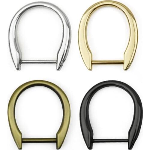 Meetee 5/10Pcs ID22mm Metal Detachable Screw D Ring Buckle U-shaped Rings Bag Strap Connection Hook Clasp DIY Hardware Accessory