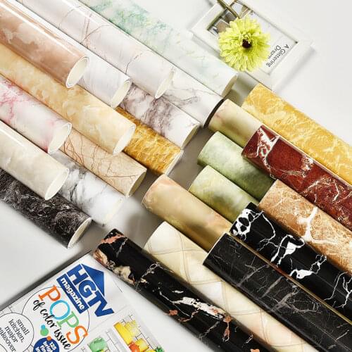 DIY Decorative Film PVC Self-Adhesive Contact Paper Solid Color Home Decor Kitchen Cabinets Wall Stikers Living Room Furnitures