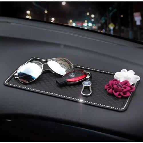 Cute Flower Anti-Slip Mat Pad for Mobile Phone mp4 GPS Silicone Crystal Car Sticky Car styling Non Slip Dashboard Sticky Pad