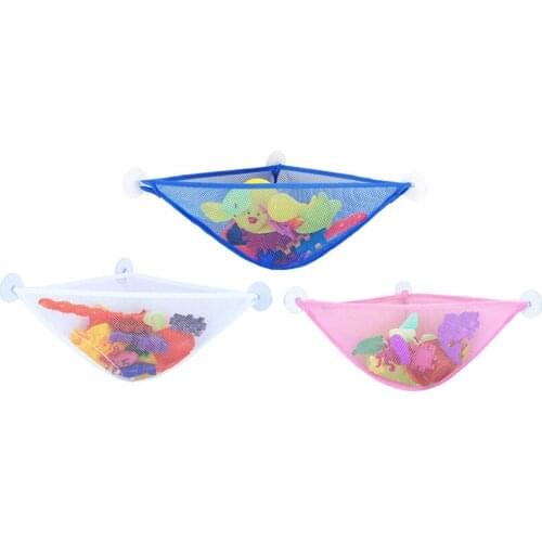 Folding Bathroom Mesh Hanging Organizers For Bath Toys Multifunctional Drain Bag Toy Storage Bag Net Suction Cup Baskets