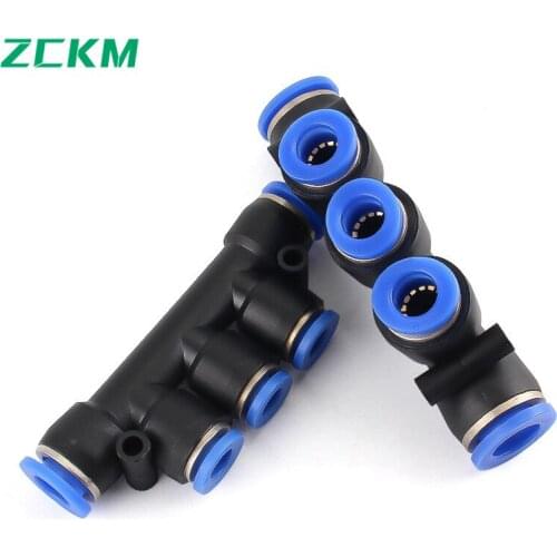 ZKCM Pneumatic Joint Pipe Joint Fittings Air Quick Water Pipe Plug-In Hose Joint 4mm 6mm 8mm 10mm 12mm PK Pneumatic Tool