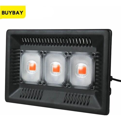 BUYBAY Led Grow Light Full Spectrum 100W 200W 300W IP67 COB Grow LED Flood light for Plant Indoor Outdoor Hydroponic Greenhouse