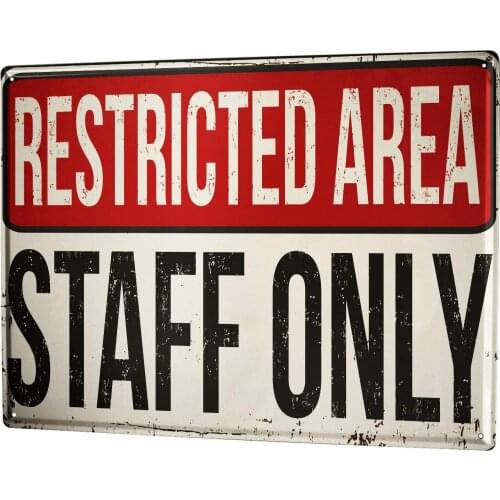 SINCE 2004 tin Plate Nostalgia Profession Staff Only