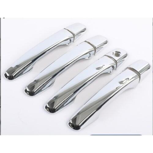 High quality Abs Chrome 1 key hole outside door handle covers trim for FORD EDGE 2013 8pcs car Accessories