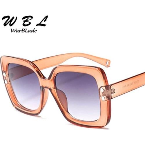 WarBLade 2019 New Flat Top Sun Glasses Goggles Mens Square Sunglasses Women Fashion Famous Brand Rivet Eyewear Classic