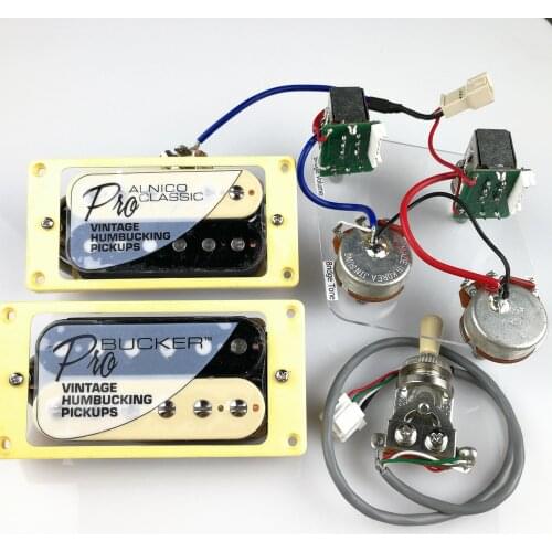 1 Set LP Standard ProBucker Alnico Electric Guitar zebra Humbucker Pickups with Pro Wiring Harness For EPI