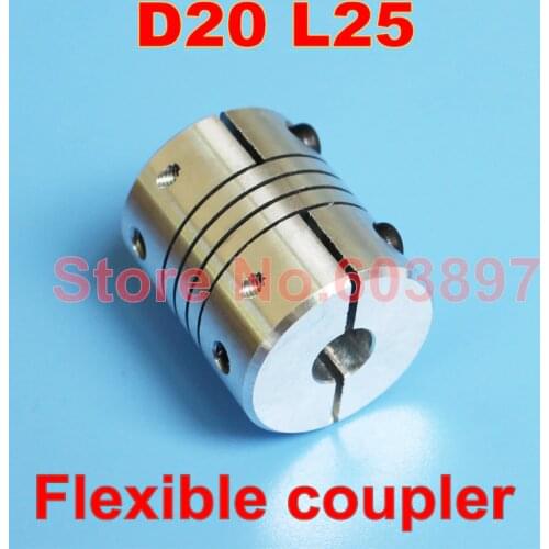 10pcs Shaft Coupler Flexible Coupling D20 L25 4mm, 5mm, 6mm, 6.35mm, 7mm, 8mm for CNC stepper motor