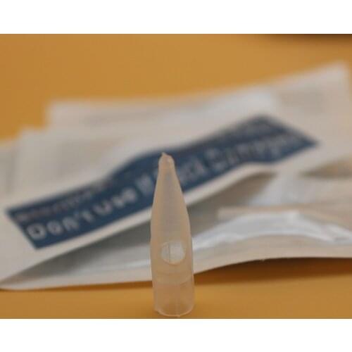 100Pcs 2RL Tattoo Tip Eyebrow Machine Needles Caps For Permanent Makeup Drangon/Mosaic/Merlin Tattoo Machines Eyebrow Lip