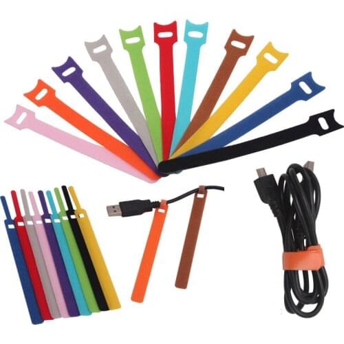 20Pieces Nylon Cable Strap Organizer Wire Winder For Mouse Cord Earphone Aux USB Cable Management Cable Ties Holder Protector