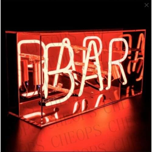 Bar Acrylic Box Gift Neon Signs Real Glass Tube Beer Bar Pub Bedroom Wall Homeroom Girlsroom Party Decor Lamp 14x5