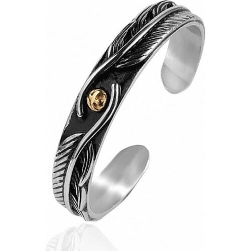 Stainless Steel Gold Flying Eagle Men Hip Hop Bracelet Bangle Jewelry Gift For Him