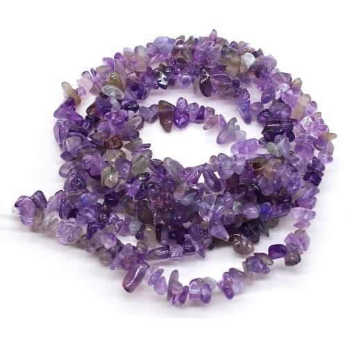 Natural Stone Beads Amethysts Gravel Irregular Freeform Chip Crystal Beads For Jewelry Making DIY Necklace Bracelet Earring 15