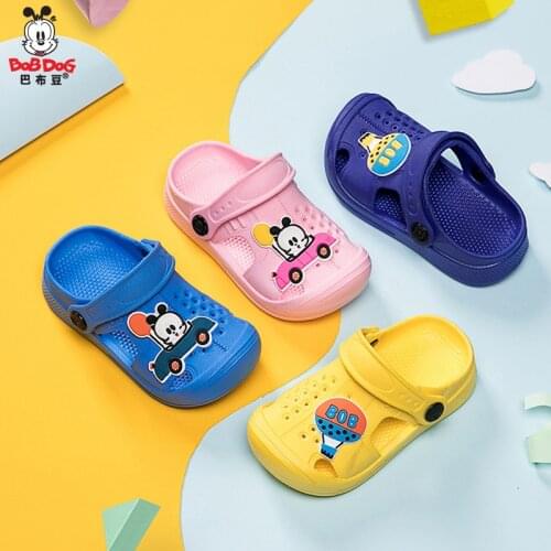 Kids Sandals Boys Sandals Baby Girl Sandals Children Summer Slippers Hot Beach Shoes Cartoon Dog Cut-outs Holes Hollow Soft #96