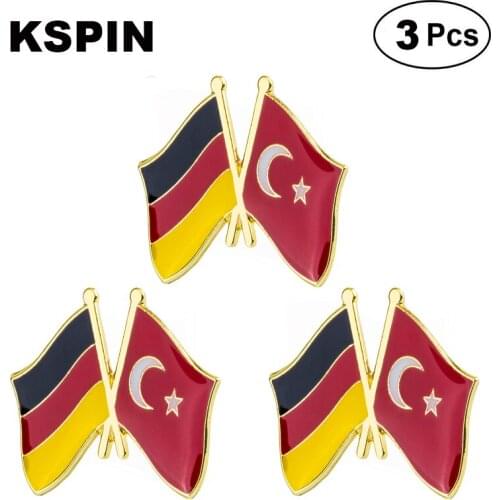 Germany & Turkey Lapel Pin Brooches Pins Flag badge Brooch Badges