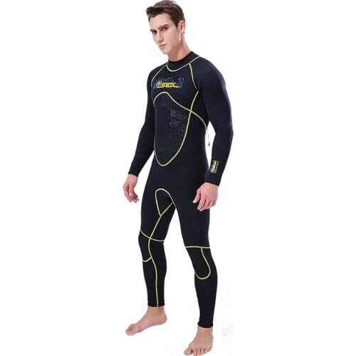 Spearfishing wetsuit men 3MM neoprene Full Body one piece diving suit Scuba snorkeling surfing suit winter thermal swimwear