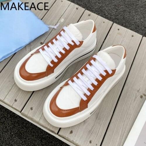 Thick Sole Shoes Woman Round Toe Lace Up Casual Comfortable Running Shoes Women Flats Platform Shoes Womens Sneakers Brand 2021