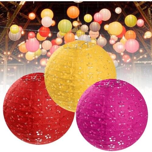 8/12 inch Round Chinese Paper Lanterns Lamp Birthday Wedding Decoration Gift Craft DIY Lampion Hanging Ball Party Supplies