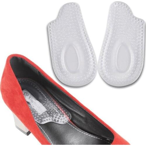 1Pair Soft Massage Silicone Gel Insoles Heel Cushion Soles Pain Relief Protectors Spur Support Shoe Pad Feet Care Heel Foot Pads