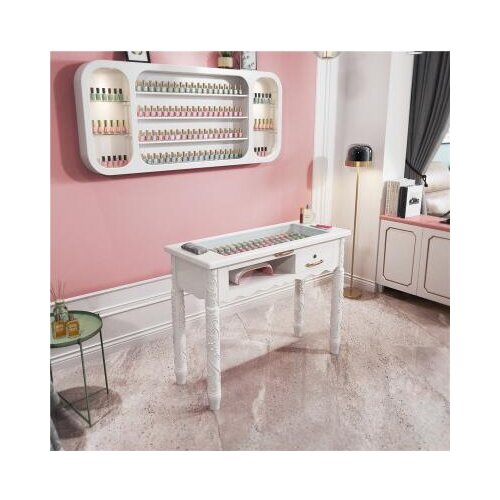 New nail table and chair set single and double three-person nail shop European modern minimalist net red nail stand display