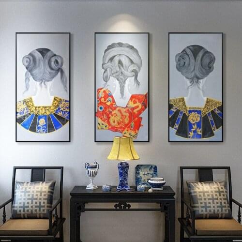 Home Decor Prints Wall Art Modular Canvas Beautiful Japanese Girls Painting Nordic Pictures Poster Bedside Background Home Decor