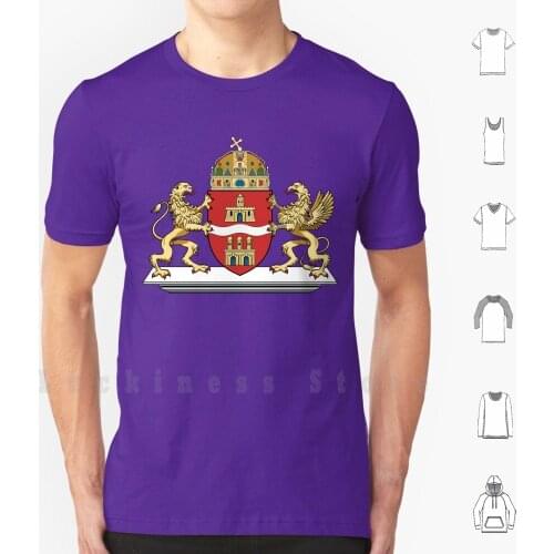 Budapest Coat Of Arms , Hungary T Shirt Print 100% Cotton New Cool Tee Budapest Buda Pest Magyar Danube River Central
