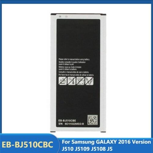 Original Replacement Phone Battery EB-BJ510CBC For Samsung GALAXY 2016 Version J510 J5109 J5108 J5 Rechargable Batteries 3100mAh