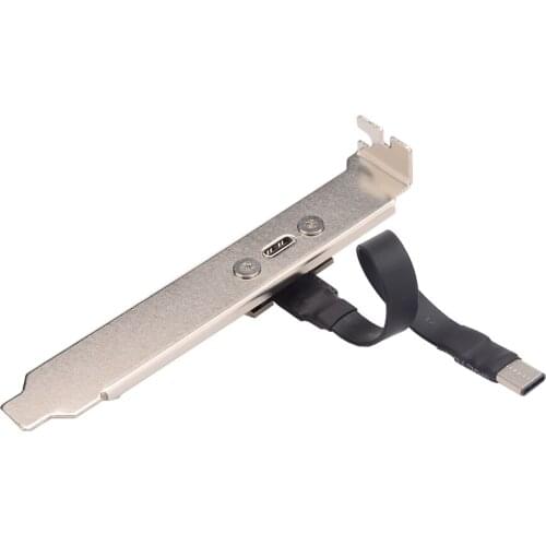 USB 3.1 type C to type C Flat Extension Cable Fold 90 degree USB C Male Female FPC FPV Aerial Photography Cord with Bracket