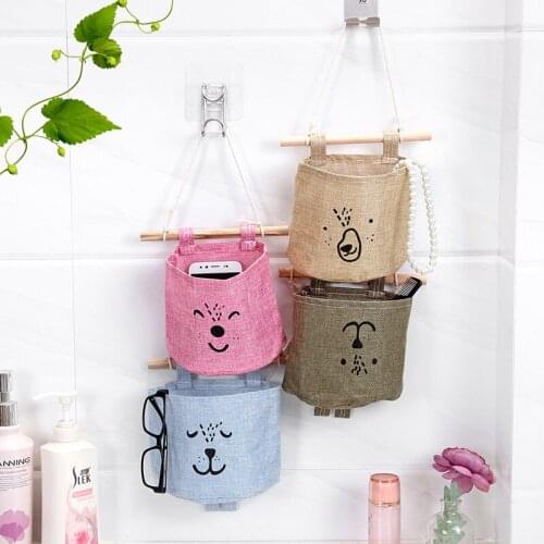 Storage hanging bag hanging wall cartoon wardrobe miscellaneous hanging pocket bed wall storage bag storage bag