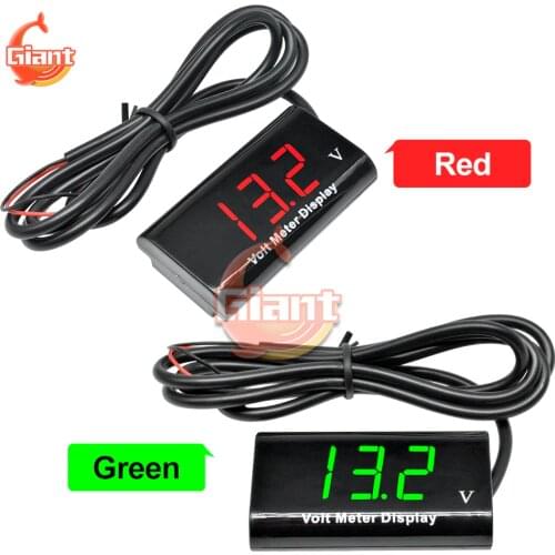 DC 8V-18V 0.56 Inch LED Digital Waterproof Voltmeter Voltage Tester Detector Voltage Meter For Motorcycles Automobiles Battery