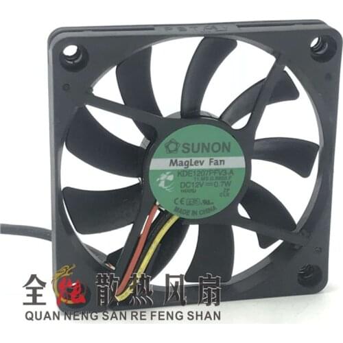Original 7010 KDE1207PFV3-A DC12V 0.7W 7cm mute speed measurement cooling fan