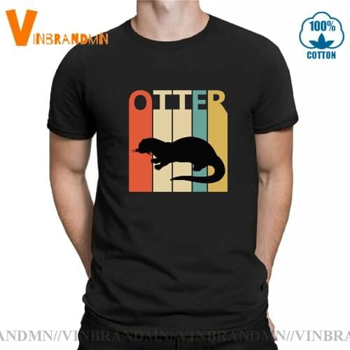 Vintage Letter Printed Design Otter T shirt women men Boys Funny Otter T-shirt Cute Animal Otter Lovers Gifts Tee shirt