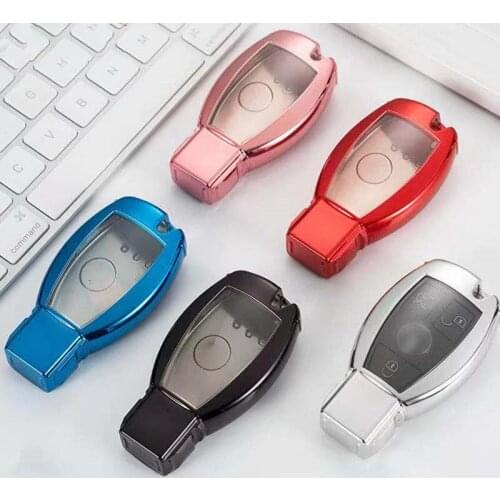 High Quality Car Key Case Cover Bag TPU For Mercedes Benz C E S Class W203 W204 W205 W211 W212 W213 W220 W221 W222 With Keychain