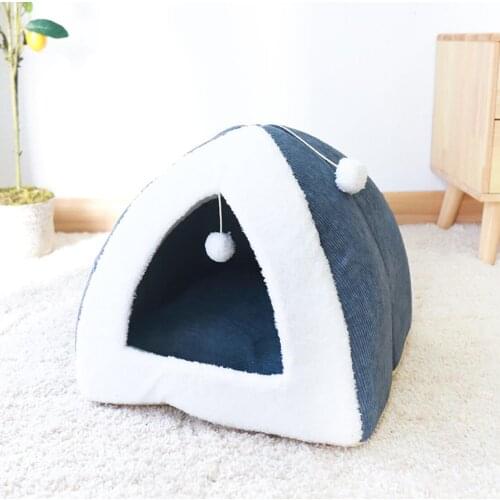 Enclosed Deep sleep comfort in winter cat bed little mat basket for cats house products pets
