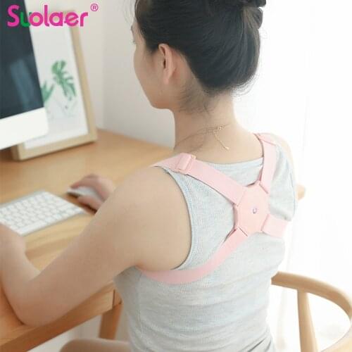 Chargable Posture Corrector with Intelligent Sensor Vibration Reminder Adjustable Back Brace Support Smart Posture Corrector