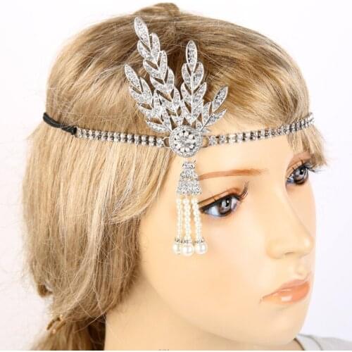 Bridal handmade pearl headband wedding dress accessories Headband Bridal Jewelry