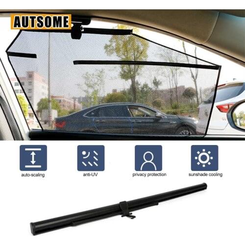 1/2/3/4 Set Car Side Window Sunshade Automatic Lifting Sunscreen Insulation Retractable Curtains Anti-UV