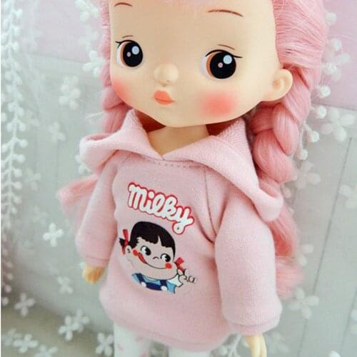 1PCS Cute Mini Doll Cartoon Hoodie for Blyth, Azone, Licca, Holala Doll Clothes Outfits Accessories Girl Toy