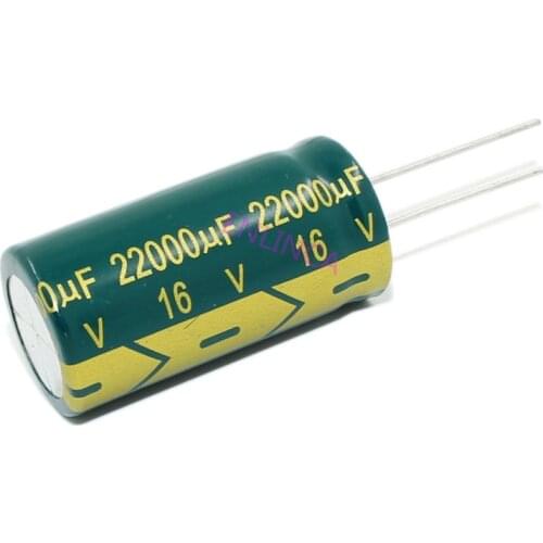 6pcs/lot T14 22000uf16V Low ESR/Impedance high frequency aluminum electrolytic capacitor size 18*40 16V 22000uf 20