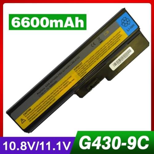 6600mAh laptop battery for LENOVO 3000 G550 B460 B550 G430 G450 G455 G530 G555 N500 V460 42T4725 42T4726 Z360 51J0226 57Y6266