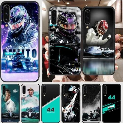 Racing racer Lewis Hamilton 44 Phone case For Samsung Galaxy A 3 5 7 8 10 20 21 30 40 50 51 70 71 E S 2016 2018 4G black