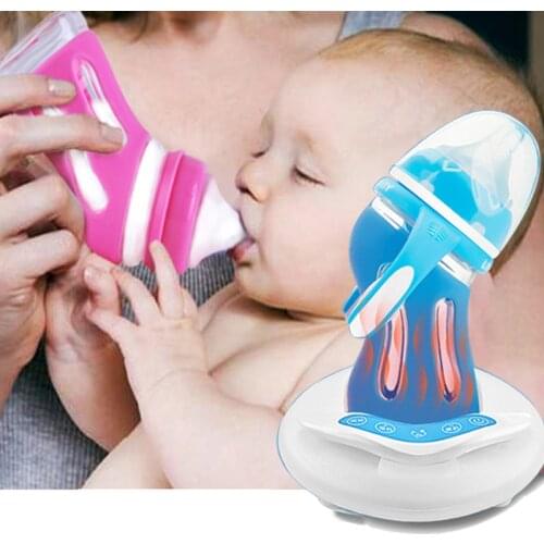 Baby Glass Bottle Anti-drop Silicone Wide Caliber Newborn Bottle Insulation Intelligent Temperature Control Breastfeeding