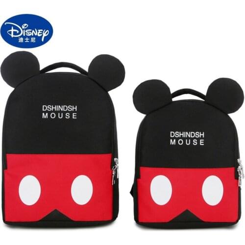 Disney Mickey Minnie Baby backpack 1-6 years old child bag Cute cartoon boys and girls baby kindergarten bag with anti-lost rope