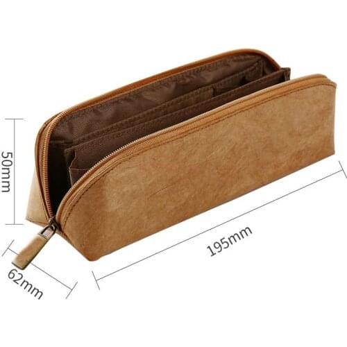 Dupont Paper Pencil Bag Retro Simple Men And Women Large Capacity Junior High School Student Stationery Box